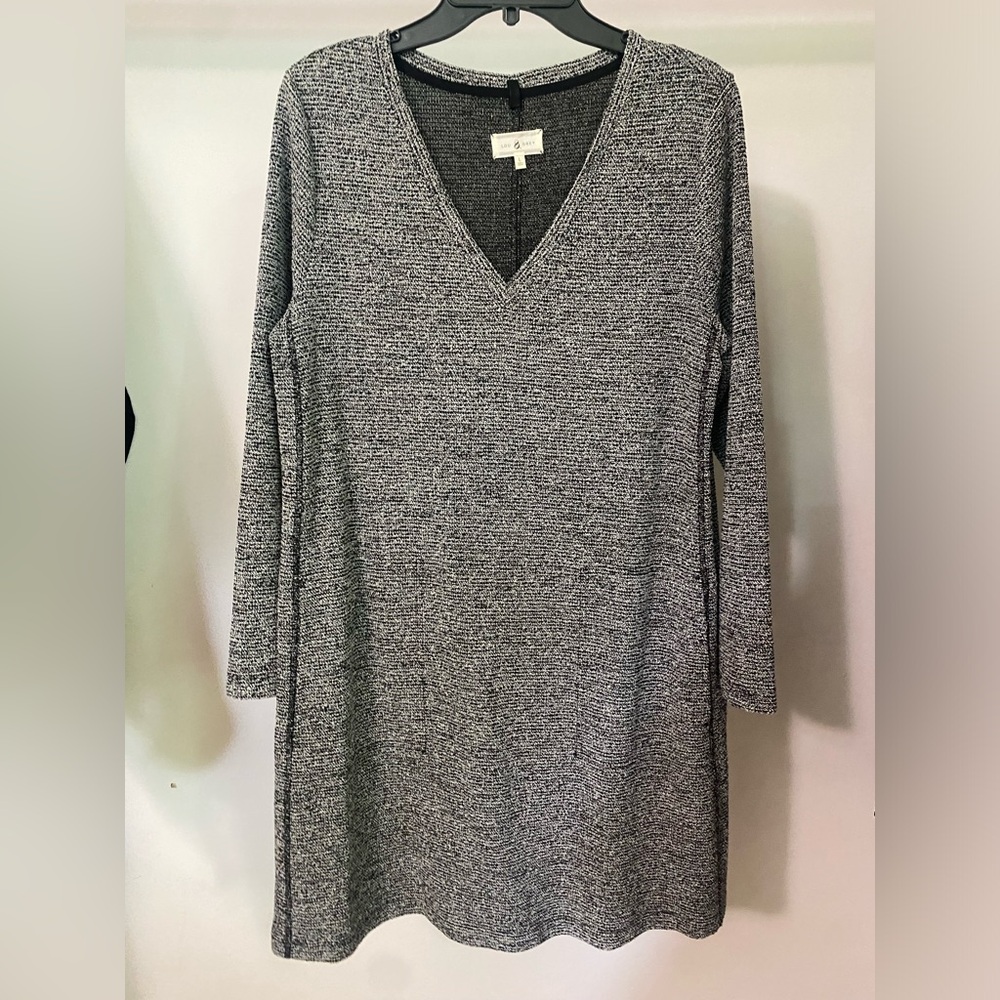 Lou & Grey Black and White Knit Dress